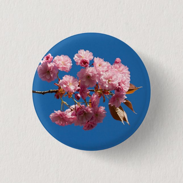 Badge Rond 2,50 Cm Cherry2 fleurissant japonais (Devant)