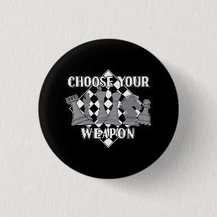 Badge Rond 2,50 Cm Chess Piece Game Strategy Gift A Chess Player