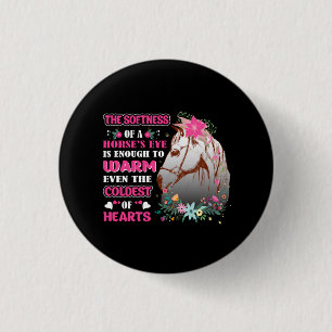 Badge Rond 2,50 Cm Cheval Art La douceur de l'oeil d'un cheval