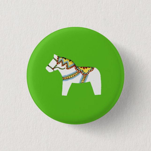 Badge Rond 2,50 Cm Cheval blanc (Devant)