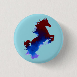 Badge Rond 2,50 Cm Cheval de feu