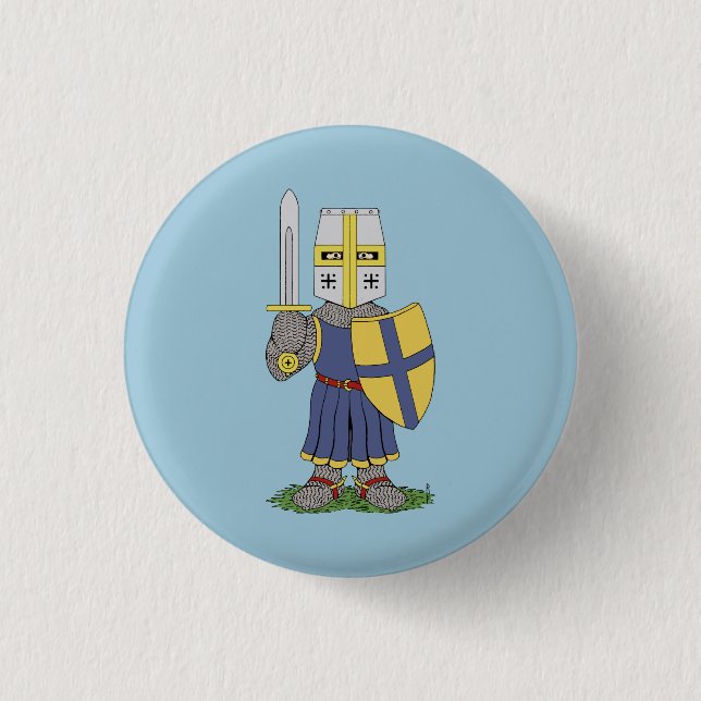 Badge Rond 2,50 Cm Chevalier médiéval mignon (Devant)