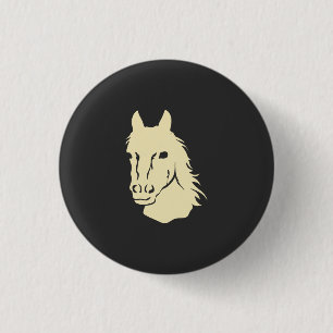 Badge Rond 2,50 Cm Chevaux