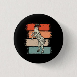 Badge Rond 2,50 Cm Chèvre Retro Vintage