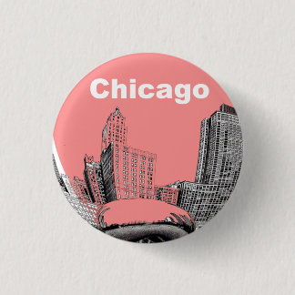 Badge Rond 2,50 Cm Chicago boutonne le Pin de cru