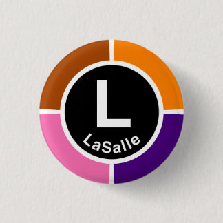 Badge Rond 2,50 Cm Chicago L boucle de LaSalle
