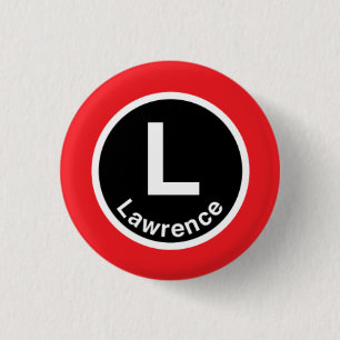 Badge Rond 2,50 Cm Chicago L ligne rouge de Lawrence