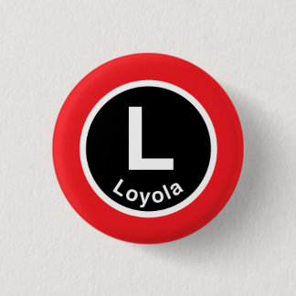Badge Rond 2,50 Cm Chicago L ligne rouge de Loyola
