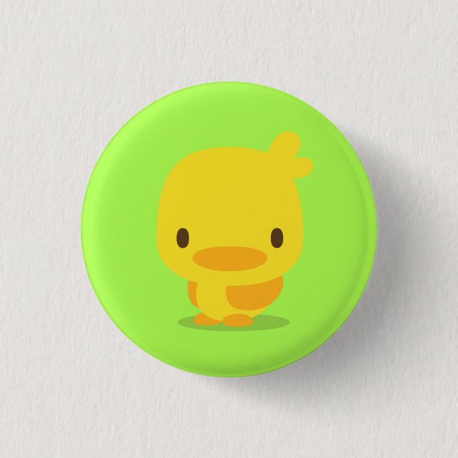 Badge Rond 2,50 Cm chick : yellow green : pins (Devant)