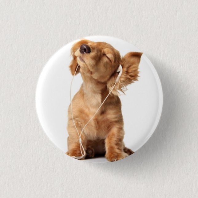 Badge Rond 2,50 Cm chien (Devant)