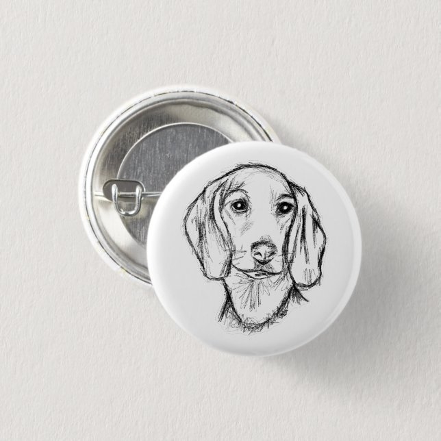 Badge Rond 2,50 Cm Chien-chien dragon (Devant & derrière)