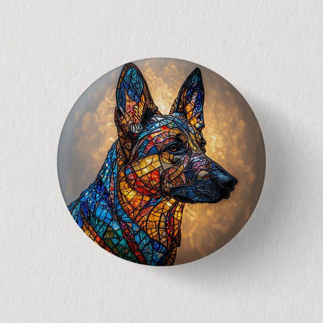 Badge Rond 2,50 Cm Chien de berger allemand (Devant)