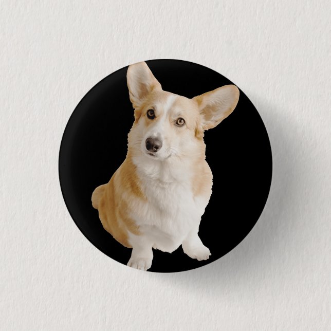 Badge Rond 2,50 Cm Chien de Corgi gallois (Devant)