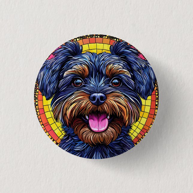 Badge Rond 2,50 Cm Chien de dessin animé mignon (Devant)