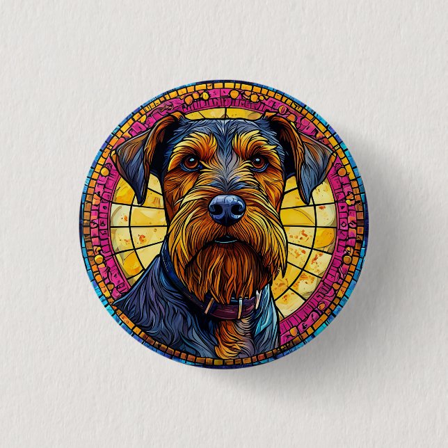 Badge Rond 2,50 Cm Chien de dessin animé mignon (Devant)