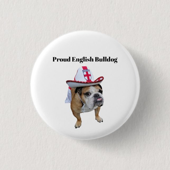 Badge Rond 2,50 Cm Chien de taule anglais fier (Devant)