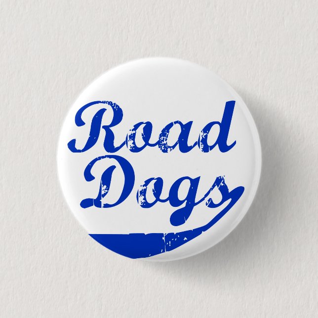 Badge Rond 2,50 Cm Chiens de route (Devant)