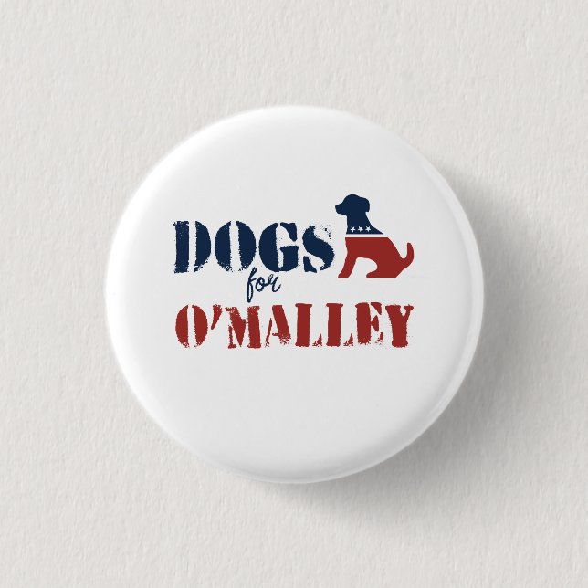 Badge Rond 2,50 Cm Chiens pour O'Malley (Devant)