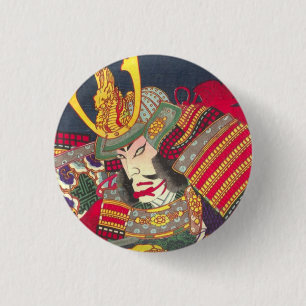 Badge Rond 2,50 Cm Chikanobu Samurai 4:5