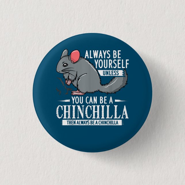 Badge Rond 2,50 Cm Chinchilla Cadeau Funny mignon animal (Devant)