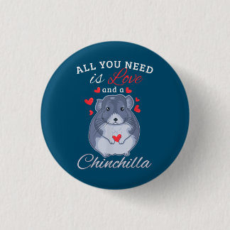 Badge Rond 2,50 Cm Chinchilla Gift Funny Cute Amoureux des animaux pr