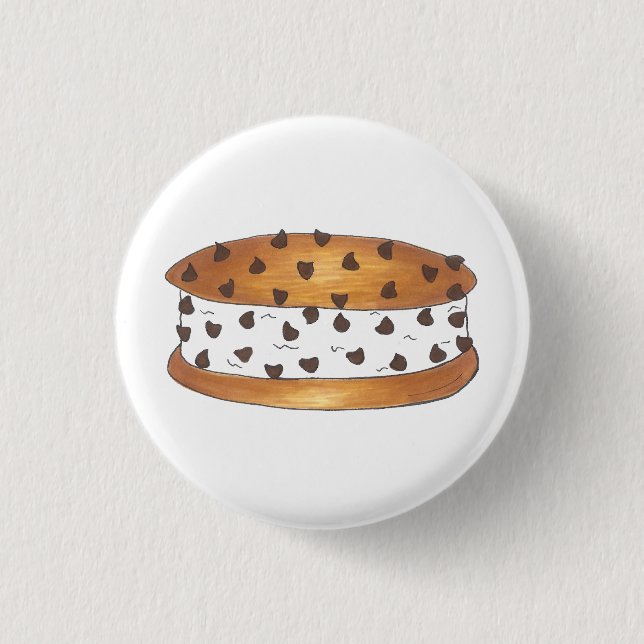 Badge Rond 2,50 Cm Chipwich Chocolat Chip Cookie Sandwich à la crème  (Devant)