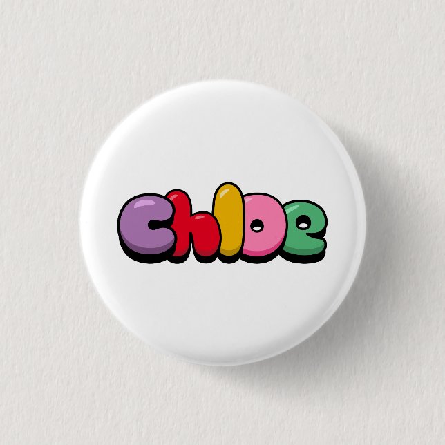 Badge Rond 2,50 Cm Chloe (Devant)