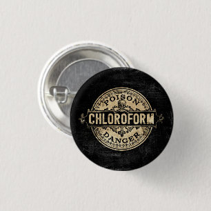 Badge Rond 2,50 Cm Chloroforme Vintage Style Poison Étiquette