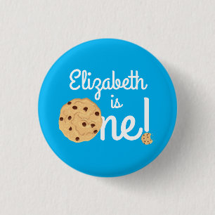 Badge Rond 2,50 Cm Chocolat Chip Cookie Enfants 1er Anniversaire Fêt