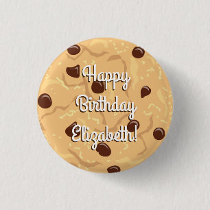 Badge Rond 2,50 Cm Chocolat Chip Cookie Enfants 1er Anniversaire Fête