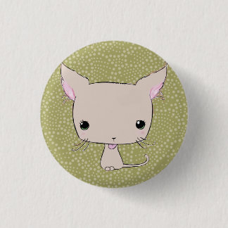 Badge Rond 2,50 Cm Chocolat lolkitty (limegreen la copie de polkadot)