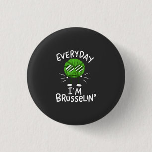 Badge Rond 2,50 Cm Chou de Bruxelles végan drôle