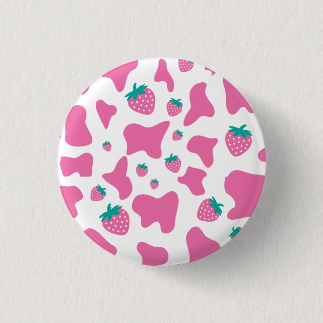 Badge Rond 2,50 Cm Chouette aux fraises (Devant)