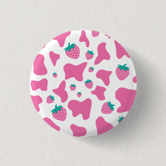 Badge Rond 2,50 Cm Chouette aux fraises