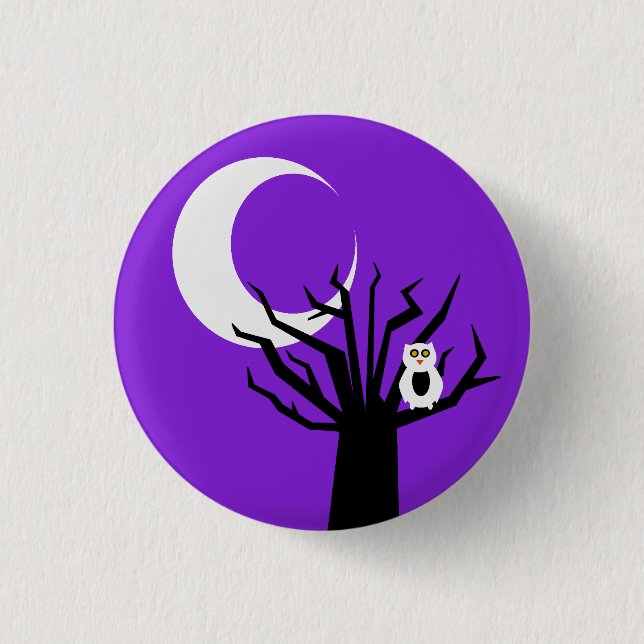 Badge Rond 2,50 Cm Chouette de Zombie (Devant)