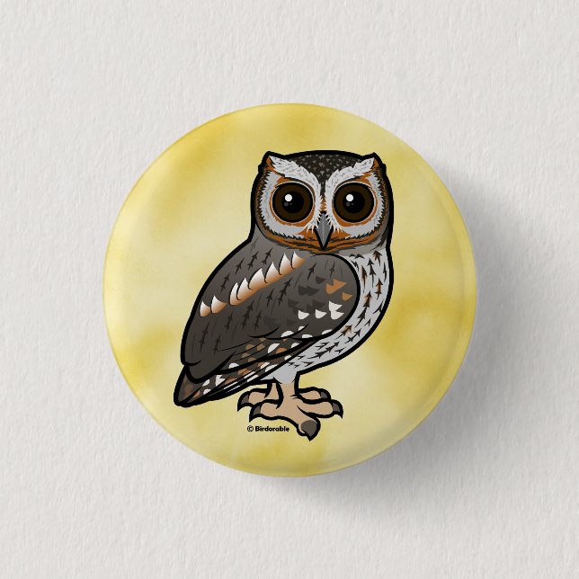 Badge Rond 2,50 Cm Chouette flammée Birdorable (Devant)