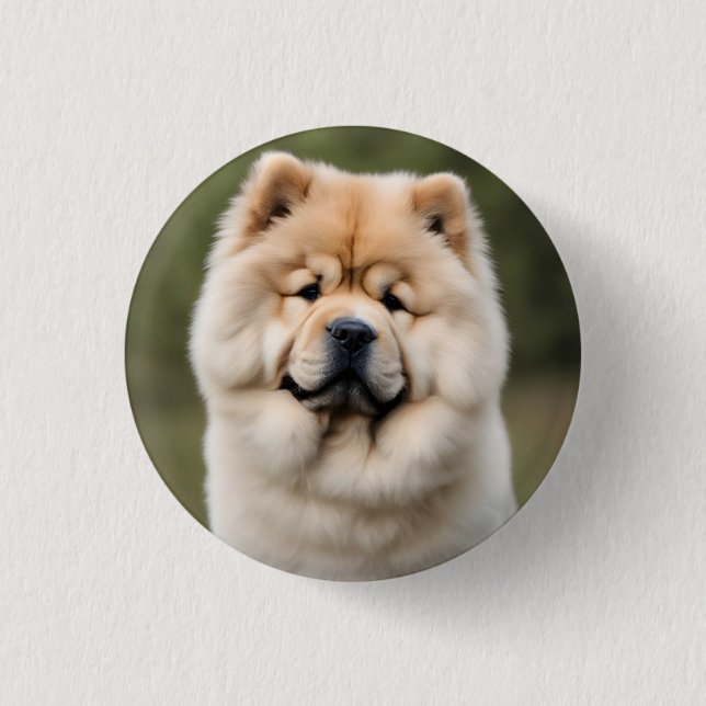 Badge Rond 2,50 Cm Chow Chow (Devant)
