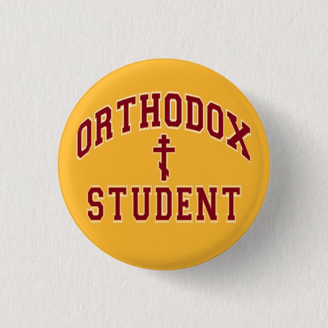 Badge Rond 2,50 Cm Chrétien orthodoxe "étudiant" Minnesota 3 2,25 po. (Devant)
