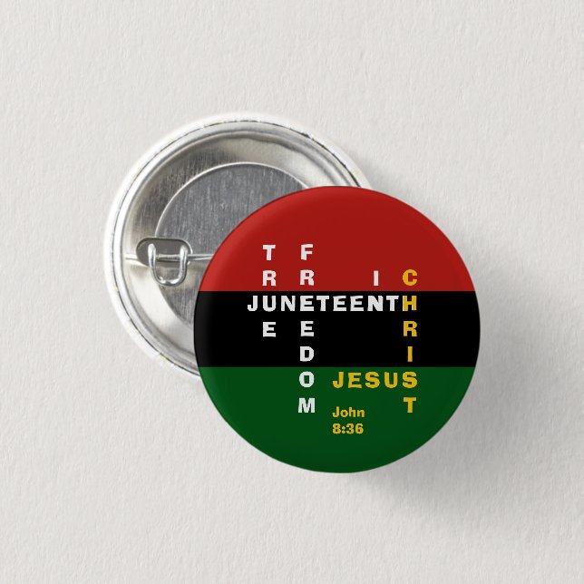 Badge Rond 2,50 Cm Christian JUNETEENTH (Devant & derrière)