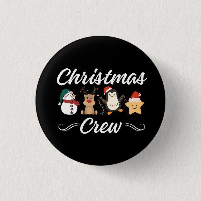 Badge Rond 2,50 Cm Christmas Crew (Devant)