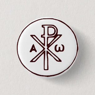 Badge Rond 2,50 Cm Christogramme sacré Chi-Rho Beaux-Arts