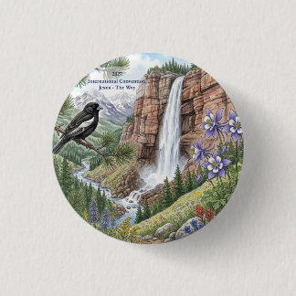Badge Rond 2,50 Cm chutes du Voile de Mariée