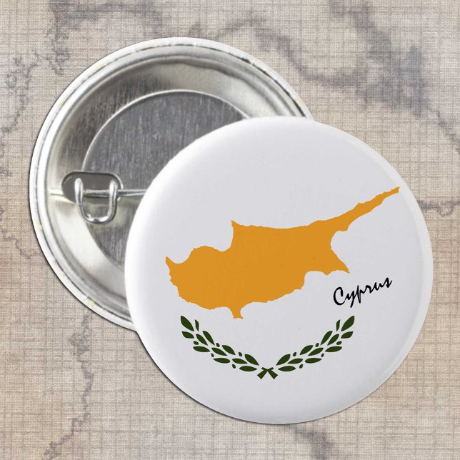 Badge Rond 2,50 Cm Chypre, patriotique Chypre Drapeau mode (Créateur téléchargé)