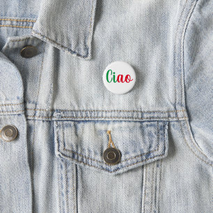 Badge Rond 2,50 Cm Ciao - salutation manuscrite en italien
