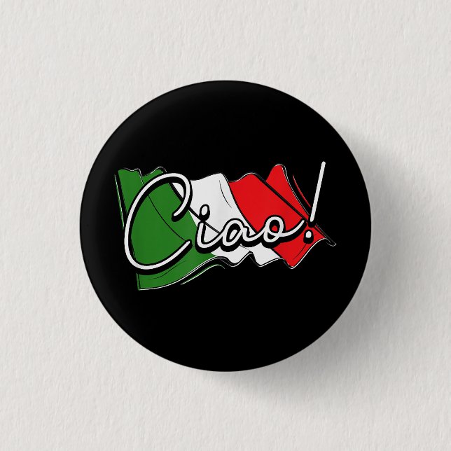 Badge Rond 2,50 Cm Ciao ! - Scooter Venise italien et européen et La (Devant)