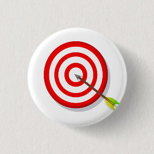 Badge Rond 2,50 Cm Cible de flechettes des yeux de Bull  