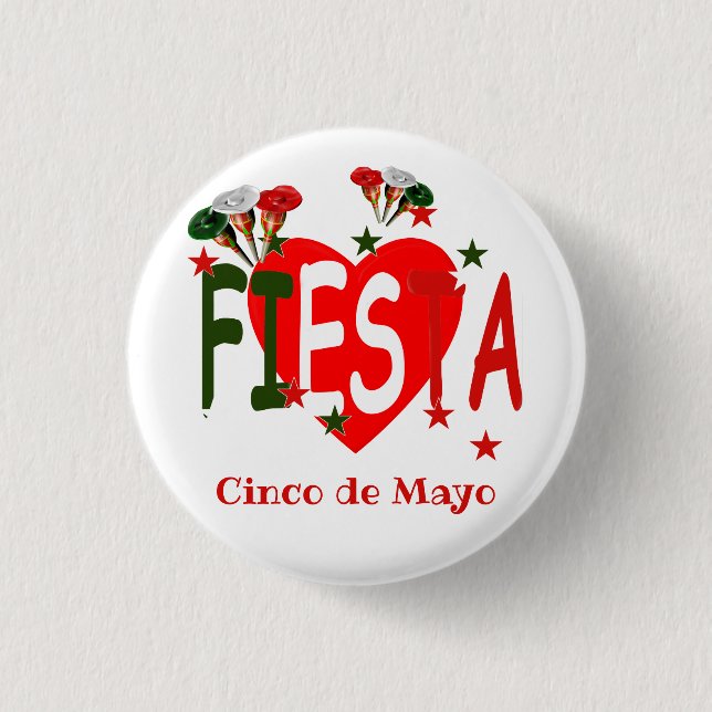 Badge Rond 2,50 Cm Cinco de mayo, fiesta mexicaine (Devant)