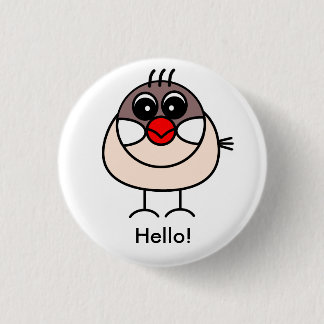 Badge Rond 2,50 Cm cinnamon Java sparrow