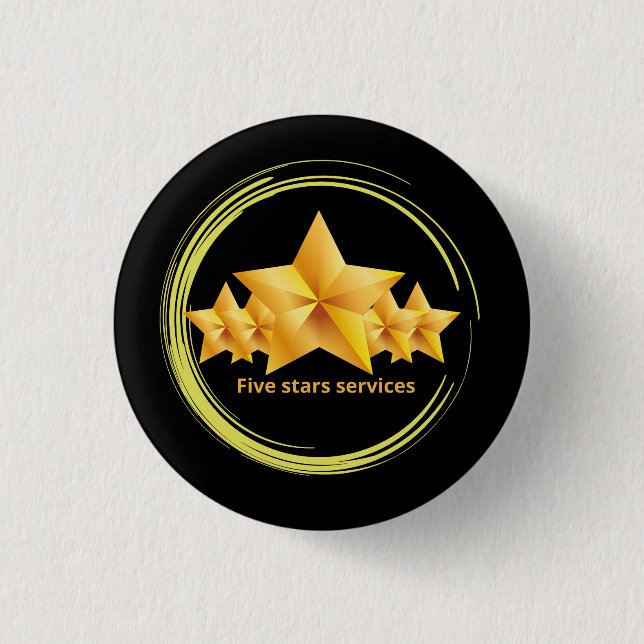 Badge Rond 2,50 Cm circulaire de service cinq étoiles (Devant)
