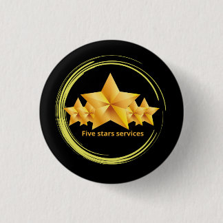 Badge Rond 2,50 Cm circulaire de service cinq étoiles